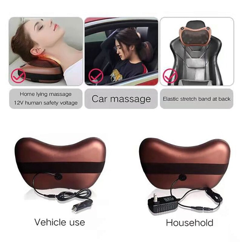 2 IN 1- HOME AND CAR MASSAGE PILLOW
