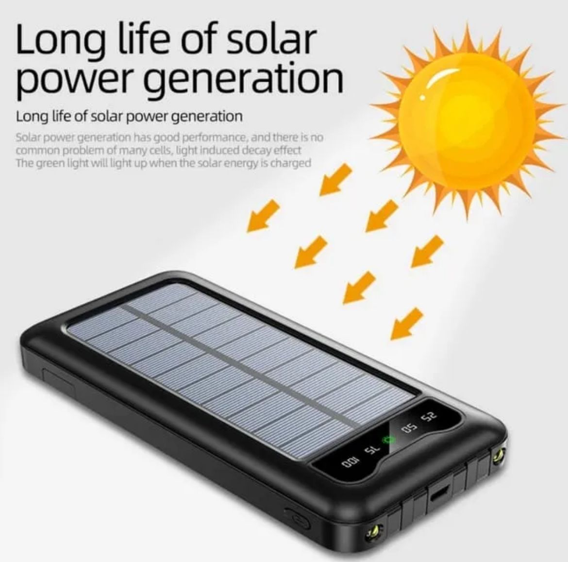 Solar Power Charging Bank (25000mAh) Portable