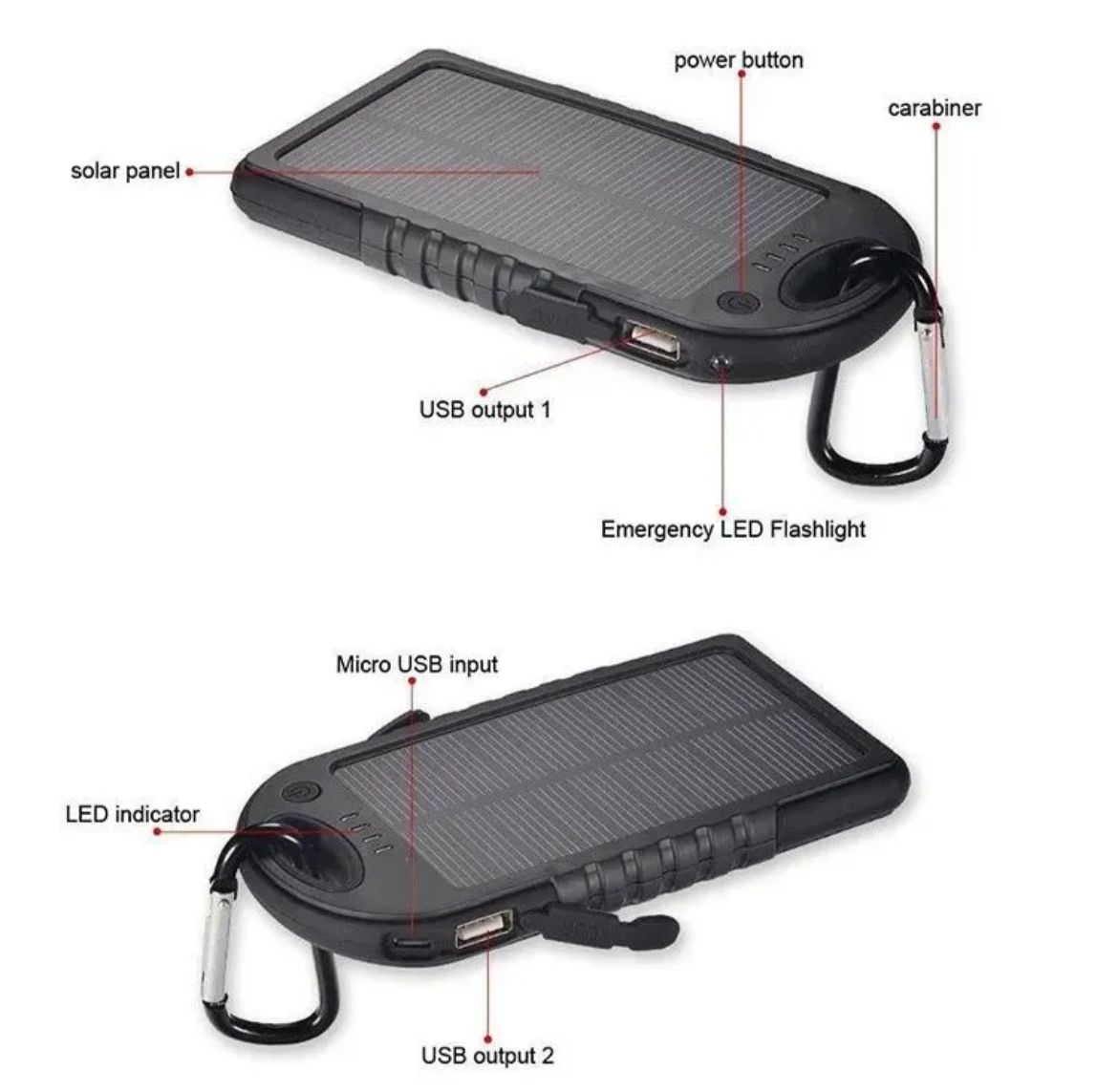 Solar Power Charging Bank (25000mAh) Portable